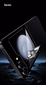 "Benks" grūdintas stiklas "Warrior HD", skirtas "Samsung Galaxy Z Flip 6", juodos spalvos