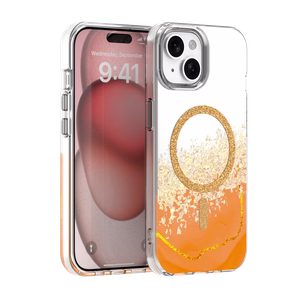 Epoxy Mag dėklas skirtas iPhone 15 6,1" oranžinis