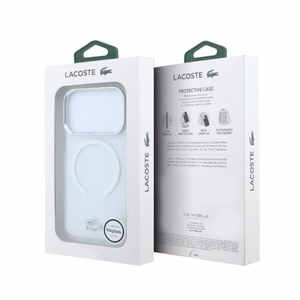 Dėklas Lacoste IML Frosted Petit Pique Metal Logo MagSafe Apple iPhone 18 Pro Max