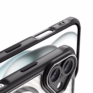 Leading Series magnetinis silikoninis dėklas telefonui MagSafe iPhone 16 Plus - juodas