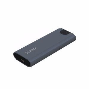 Savio M.2 SSD NVMe išorinis disko korpusas, USB-C 3.1, AK-67, pilkas