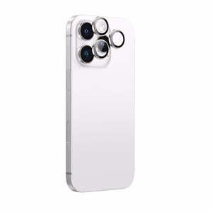 AmazingThing AR Aluminum 3 Lens Glass с рамкой объектива камеры для iPhone 16 Pro / 16 Pro Max - серебряный