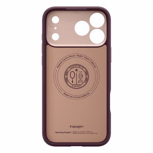 Spigen Nano Pop Mag MagSafe dėklas iPhone 17 Pro telefonui – burgundiškas