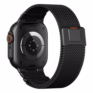 TECH-PROTECT MILANO VANGUARD APPLE WATCH 8 / 9 / 10 / 11 / SE / ULTRA (44 / 45 / 46 / 49 MM) JUODAS