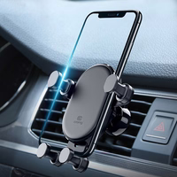 Crong Gravity Auto-Lock Car laikiklis – Gravity car laikiklis 4.7”-6.5” phones (juodas)