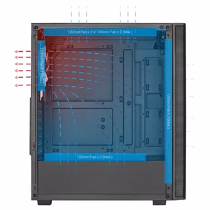 Aerocool PGS Designer-G-BK-V1 kompiuterio korpusas