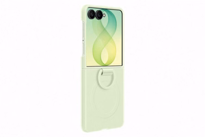 Samsung Galaxy Z Flip8 silikoninis magnetinis dėklas su žiedu, mėtinės spalvos