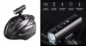 Priekinis dviračio žibintas 1200lm, LED, USB, IPX6