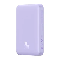 Maitinimo baterija "Baseus Magnetic Mini" 10000 mAh, USB-C 20W MagSafe (violetinė)