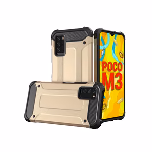Hybrid Armor Case tvirtas apsauginis dėklas Xiaomi Redmi Note 10 5G / Poco M3 Pro auksinis