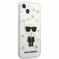 Karl Lagerfeld Flower Ikonik Karl dėklas telefonui iPhone 13 mini - skaidrus