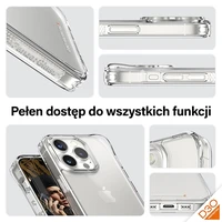 PanzerGlass kietas dėklas su D3O ir karinės klasės sertifikatu iPhone 15 Pro - permatomas