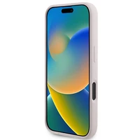 Karl Lagerfeld silikoninis Magnetinis dėklas telefonui iPhone 16 Plus su Karl & Choupette galvų žiedu - rožinė