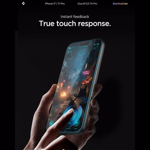 Spigen Glas.TR EZ Fit Pro grūdintas stiklas iPhone 16 Pro / 17 / 17 Pro - skaidrus