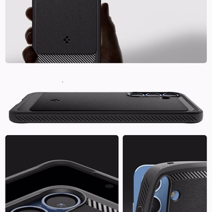 Spigen Rugged Armor Mag MagSafe Dėklas telefonui Samsung Galaxy S25 - matinė juoda