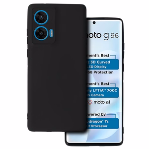 Dėklas telefonui matinis MOTOROLA MOTO G96 5G juodas