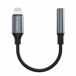 Wozinsky WALJ-01 Lightning adapteris - 3.5 mm mini lizdas - juodas