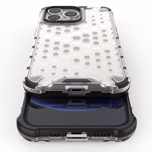 Honeycomb Case šarvu dangtelis su TPU buferiu iPhone 13 Pro žalias
