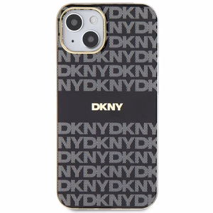 DKNY IML mono ir juostų magnetinis dėklas telefonui iPhone 15/14/13 - juodas