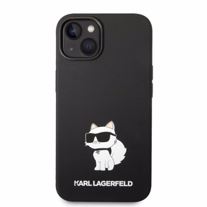 Karl Lagerfeld silikoninis Choupette dėklas telefonui iPhone 14 Plus - juodas