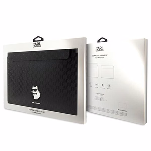 Karl Lagerfeld Saffiano Monograma Choupette dėklas 16" nešiojamam kompiuteriui - juodas