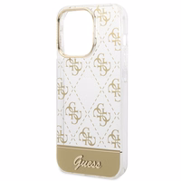 Guess GUHCP14XHG4MHG iPhone 14 Pro Max 6.7" auksinis / auksinis dėklas telefonui (m) su 4G rašinio šrifto dizainu
