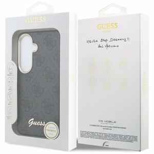 Guess dėklas 4G Script MagSafe skirtas Samsung Galaxy S26 juodas