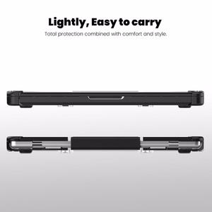 Tech-Protect SmartShell Pro deklas Macbook Pro 14 M1 / M2 / M3 / M4 / M5 2021-2025 - Juodas ir skaidrus