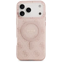 Guess IML 4G Background Magnetinis dėklas telefonui iPhone 17 Pro Max rožinė