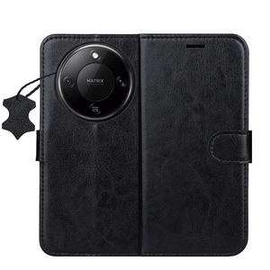 Smart Luxe leather case for Honor Magic 8 Lite black