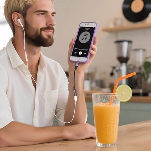 Wozinsky WALJ-01 Lightning adapteris - 3.5 mm mini lizdas - juodas