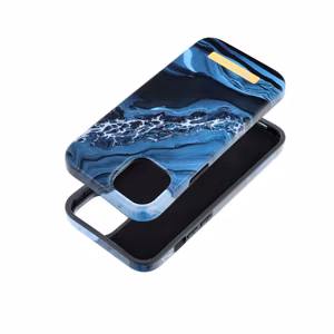 Чехол для iPhone 15 PLUS Forcell F-Protect Mirage совместим с MagSafe океанский мрамор