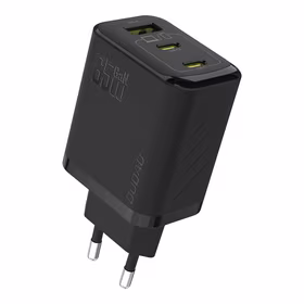 Dudao A29 65W GaN sieninis įkroviklis 2 x USB-C + 1 x USB-A - juodas