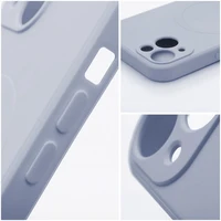 SILICONE MAG COVER case compatible with MagSafe for SAMSUNG A37 light blue