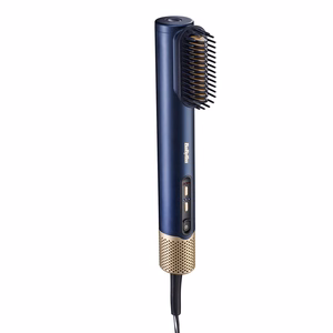 BaByliss AS6550E – 1500 W ionic hot-air styling brush, 3 heat settings, blue/gold