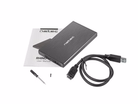 Natec RHINO GO USB 3.0 korpusas 2,5'' SATA HDD/SSD, juodas aliuminis