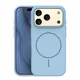 Silicone Thin Mag case for iPhone 17 Pro 6,3" light blue