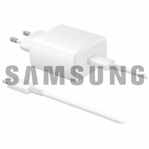 USB laidas Samsung EP-T4511 baltas 45W (su pakuote) + Type-C 180cm laidas / 100% Originalus /