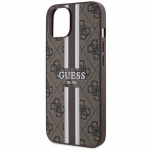 Guess GUHMP14MP4RPSW iPhone 14 Plus 6.7" rudas/rudas kietas dėklas 4G Printed Stripes MagSafe