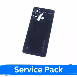 Back Cover Compatible With Xiaomi Poco X6 5G / Black / (Service Pack)