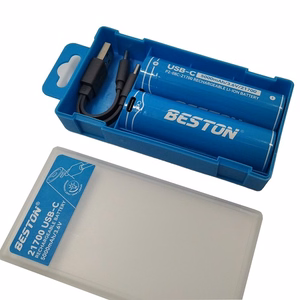 Baterija 21700 įkraunama su USB-C lizdu, 3.6V, 5000mAh, Li-Ion, 2vnt.