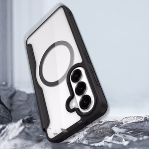 Dux Ducis Skin X Pro MagSafe suderinamas piniginės dėklas skirta Samsung Galaxy S26 Plus juodas
