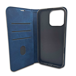Išmanusis Suede dėklas for Samsung Galaxy A17 4G / A17 5G / A26 5G tamsiai mėlynas