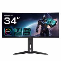 GIGABYTE MO34WQC2 kompiuterio monitorius 86,4 cm (34") 3440 x 1440 pikseliai Wide Quad HD OLED Juoda