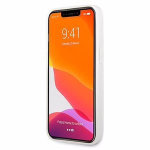 Mercedes sidabrinių žvaigždžių rašto dėklas telefonui iPhone 13 – baltas