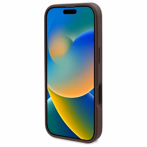 Guess GUHMP16LP4ROPEMCW iPhone 16 Pro 6.3" rudas/rudas kietas dėklas 4G Gėlių Raštas Magnetinis