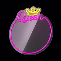 Neon MIRROR LED QUEEN warm baltas rožinis FMNE04 Forever Light