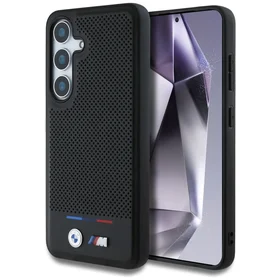 BMW odinis trispalvės juostos MagSafe dėklas Samsung Galaxy S25+ - juodas