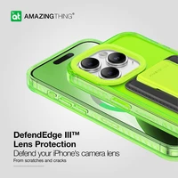 Amazing Thing Titan Pro Neon Mag piniginės dėklas 10FT IP156.7PTWGN Iphone 15 Pro Max žalia su stovu