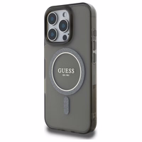 Guess IML Glitter Circle Magnetinis dėklas iPhone 16 Pro Max - juodas